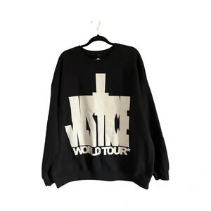 Justin Bieber Justice World Tour 2022 Black Crewneck Sweatshirt Adult Size XXL